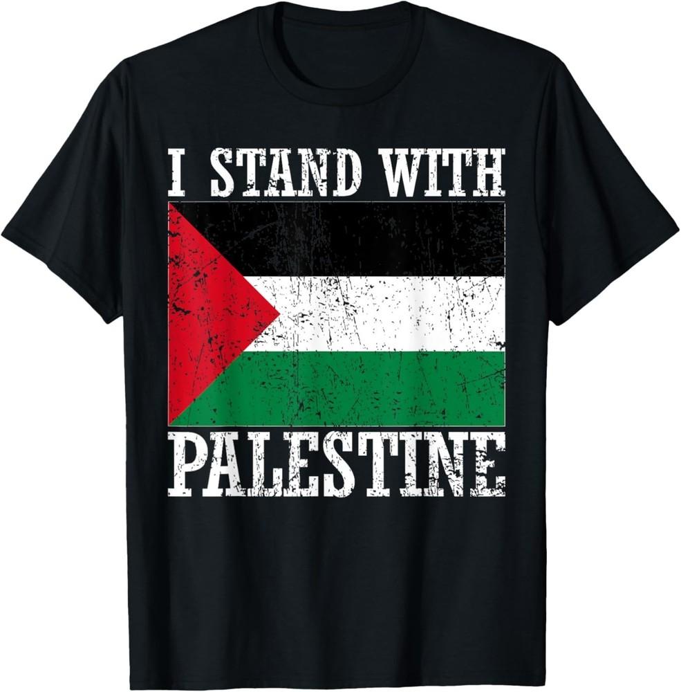 I Stand With Palestine Palestinian Flag Palestine Pride Unisex T-Shirt L