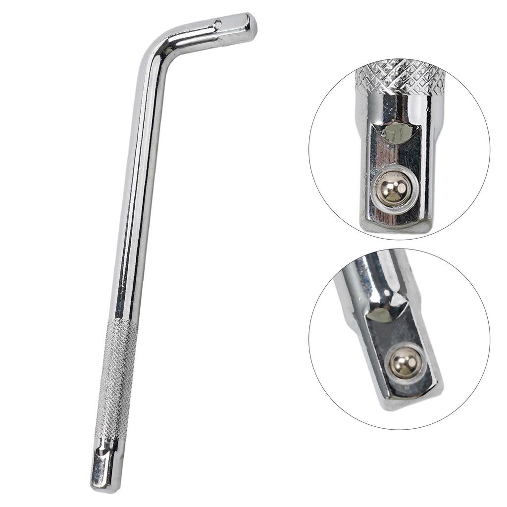 Socktet Wrench L Type Bent Bar Oxidation Prevention Silver 1/2" 1/4" 3/8" Chrome Vanadium Steel Double End Extension