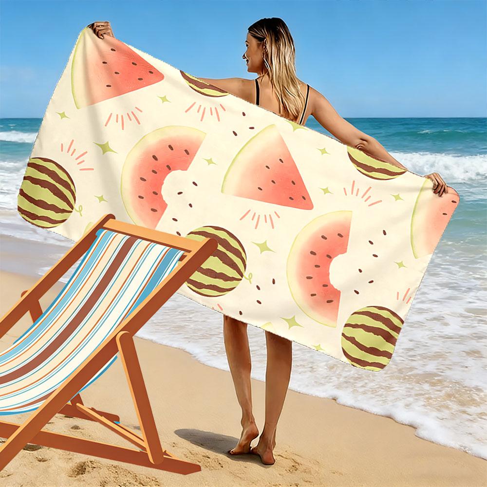 Watermelon Pattern Beach Towel Beach Towel Quick-drying for Travel Outdoor Sports Jogging Beach and Swimming