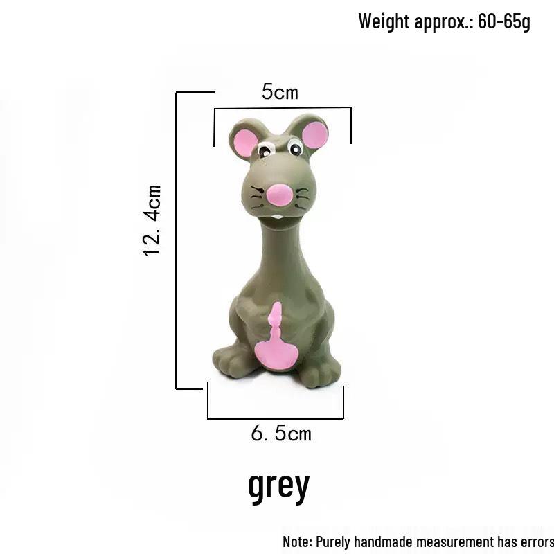 Durable Latex Squeaky Dog Toy for Teething, Stress Relief, and Interactive Training