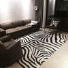 Zebra Black White Striped Area Rug Luxury Artistic Living Room Carpet Soft Comfortable Bedroom Floor Mat Decorative