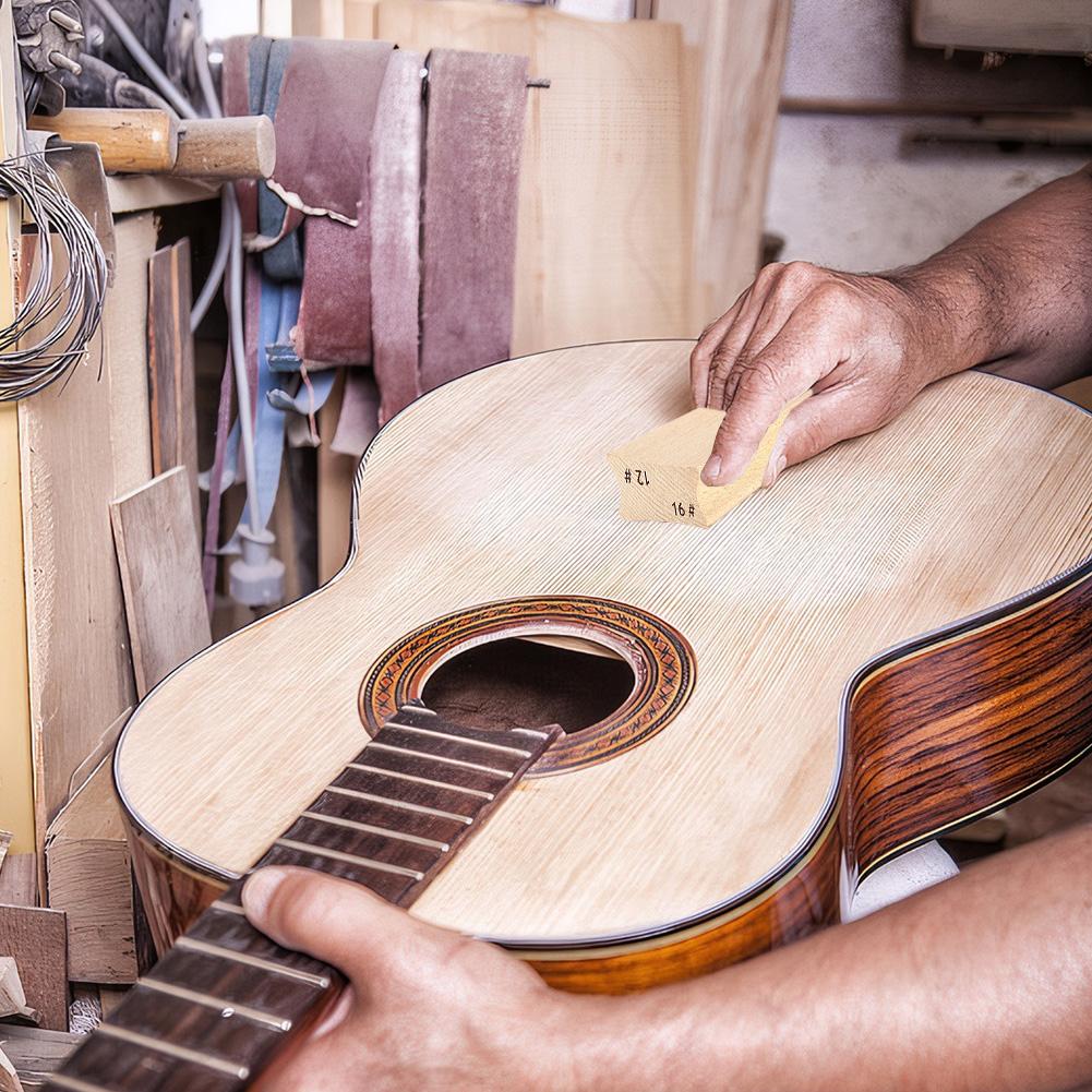 Guitar Sanding Block Wooden Fret Wire Leveling Fingerboard Luthier Tool Dual Purpose Radius Fret Leveling Sanding Block