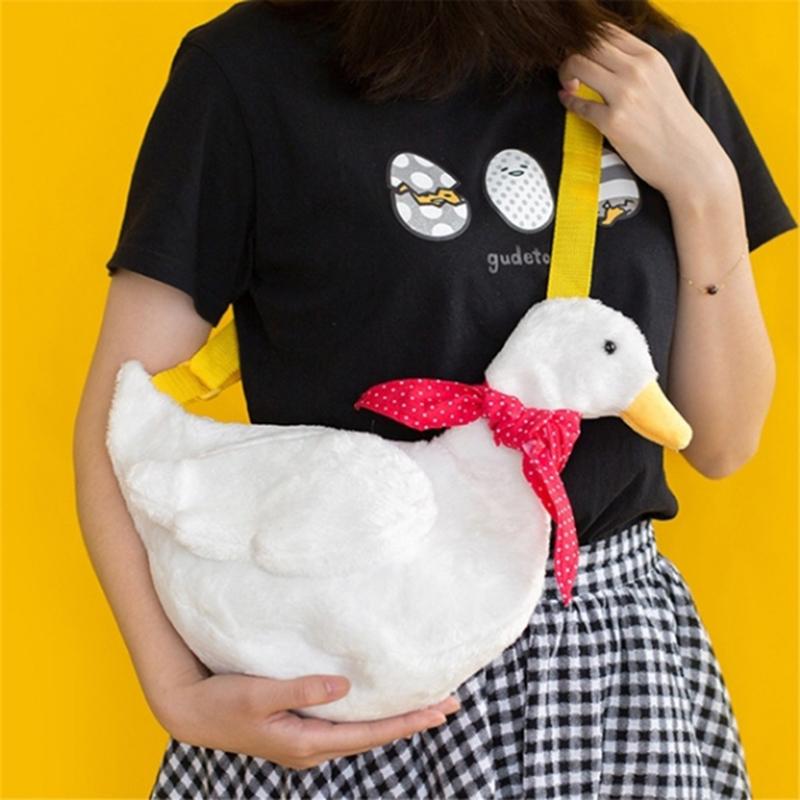 Kawaii Lolita Plush Scarf Duck Bag Messenger Shoulder Purse Crossbody Gift Women
