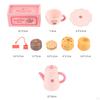 Wooden Cake Stand and Cakes Toy Kitchen Playset with Accessories Tea Set