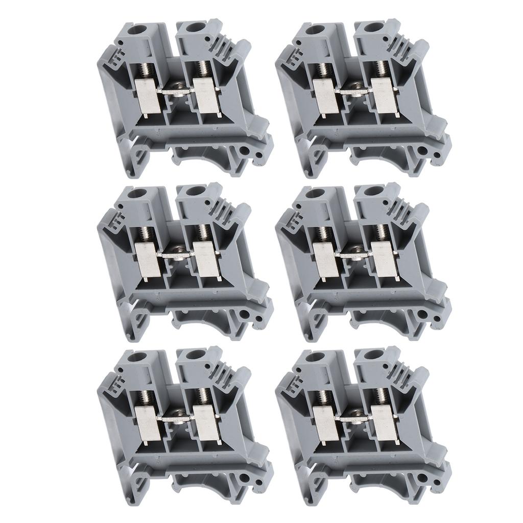 50Pcs DIN Rail Mount Terminal Screw Combination Pure Copper Terminals Block 57A 800V UK?6N