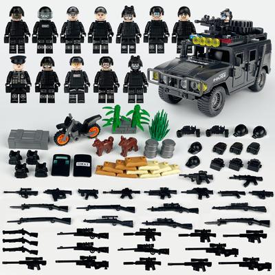 MOC City Series שחור אבזרים מיוחדים לנשק משטרתי אבני בניין לילדים