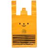 [HEADZ] Shopping Bags, 24 X 45 X 14 Cm, Bear Design, Orange, Medium, 100 Pieces, Yellow, with Hook Hole, CDB-M