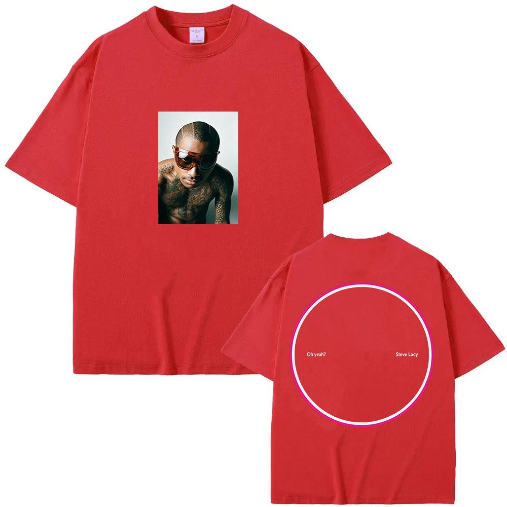 Steve Lacy Album Oh Yeah? Graphic Print Cotton T-shirt Fashion Women Men Unisex Casual Loose XS-2XL Tee Round Neck Tops Summer