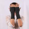 Protable Winter Autumn Warm Wool Wrist Gloves Half Mitten Exposed Finger Knitted Wool Glove