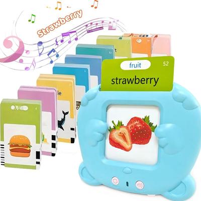 Montessori Talking Kids Early Learning Educational Toys with Sounds Language Development Toddler Flashcardsrds