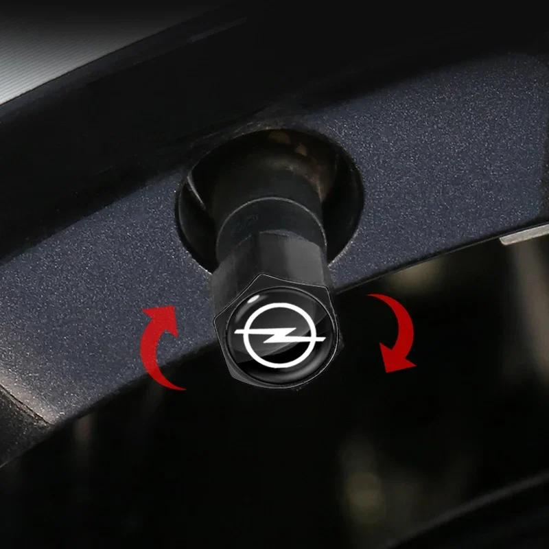 AAHI1 Car Tire Valve Stems Cap With Keychain Anti-Theft Compatible For Opel Astra J G Insignia Corsa D Vectra C Zafira a Auto Gadgets
