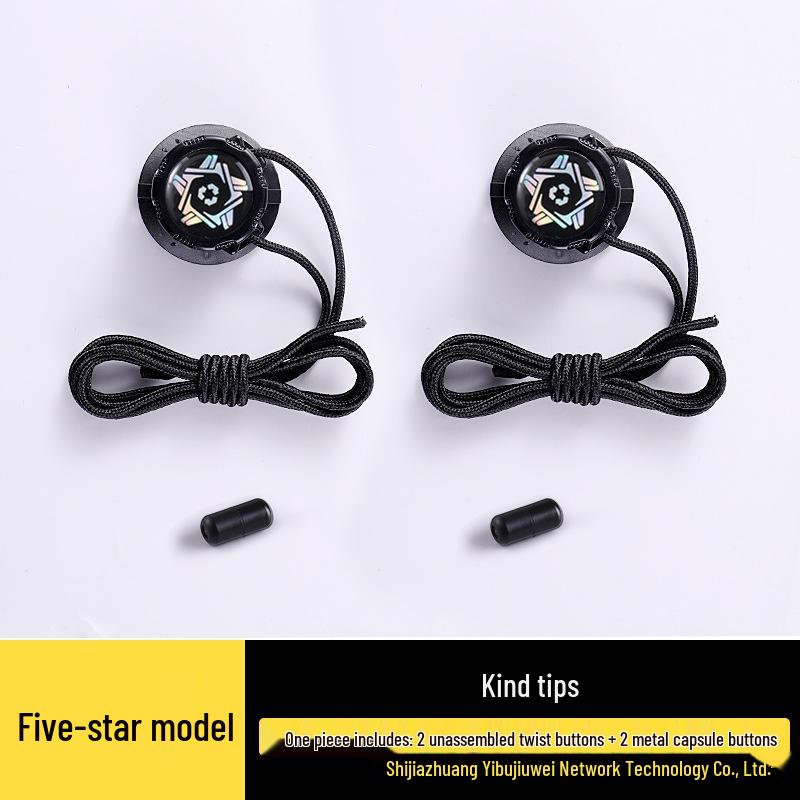 Rotating No-Tie Shoe Laces: Black & White Sports Shoe Buckle Fixer