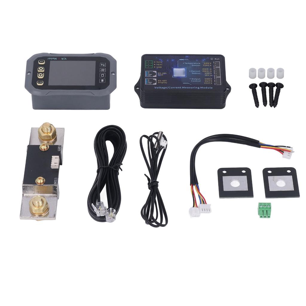 Battery Monitor 400A 2.4in Ultra Clear Display with Shunt 0‑120V Voltage Current Meter