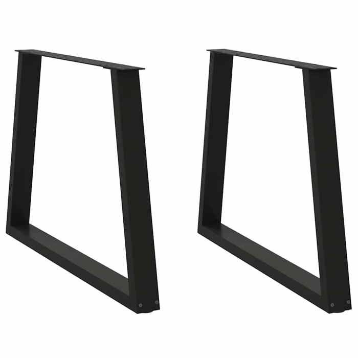 VidaXL Dining Table Legs V-Shape 2 Pcs Black 90 X (72-73,3) Cm Steel 4012576