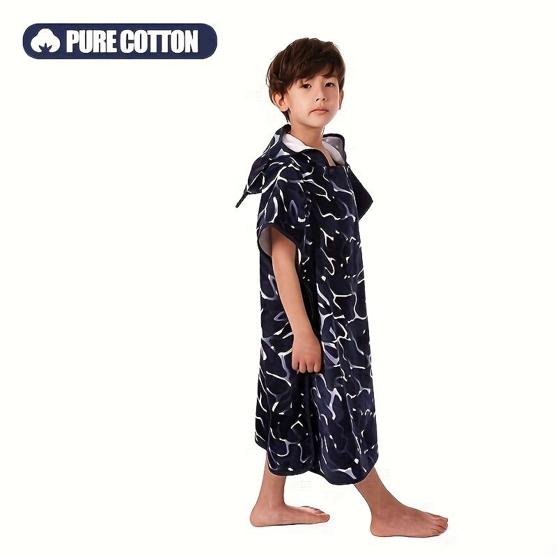 Youngsters' Hawaiian Coconut Tree Cotton Bath Towel Wearable, Extra Large Thick, Super Absorbent Beach Wrap with Hood for Boys Girls, 79.76x64.77 Cm