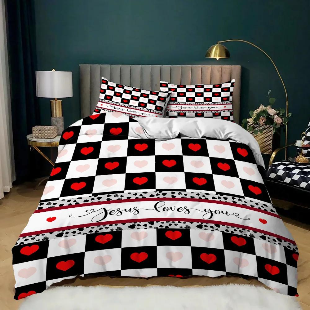 Маленький свежий пододеяльник комплект постельного белья в стиле «Сад» с красными — фото 12