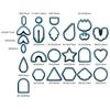 24Pcs/Set Polymer Earring Cutters Plastic Clay Cutter Set Jewelry Mold Earring Making Accessories Kids Diy Clay Tools