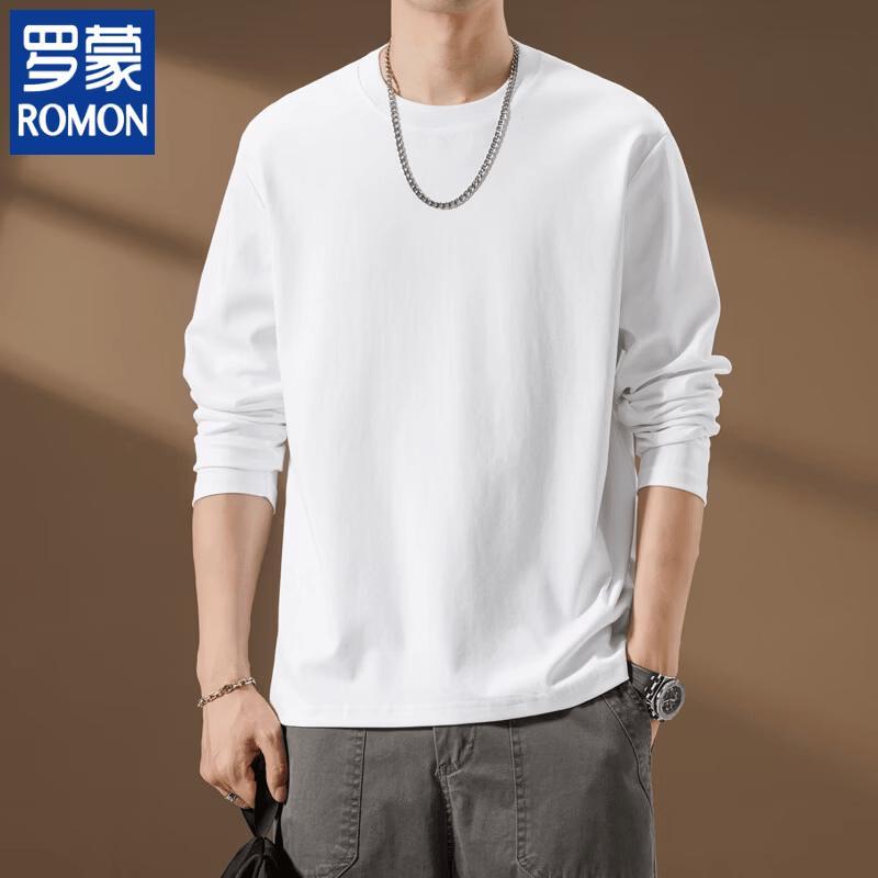 ROMON Men's Long Sleeve Round Neck T-Shirt