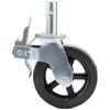 4 Pack 8" X 2" Heavy Duty Scaffolding Rubber Swivel Caster With Dual Locking 1100LBS Capacity Per Wheel