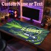 Seattle Seahawks Benutzerdefinierter Name Text Mauspade, Große Schreibtisch-Mausmatte Personalisierte Home-Office-Geschenk
