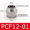 Pneumatic Hose Fittings Quick Screw Connector Copper Nickel Plating PF 6 8 10mm Fast Twist Joint Female Thread 1/8 1/4 3/8 1/2
