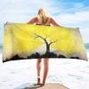 Mikrofaser Sandfreies Strandtuch Schnelltrocknend Super Saugfähig Übergröße Groß Dünne Handtücher Decke Boho Bohemian Abstrakter Baum