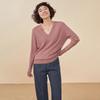 Women's Candy Color V-Neck Cashmere Sweater - Fashionable Knit Base Layer for Autumn/Winter 2025.