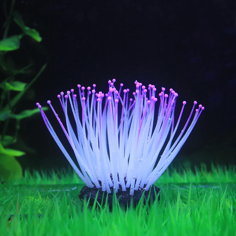 Artificial Silicone Sea Anemone with Glowing Effect for Fish Tank Aquarium Ornament Decoration