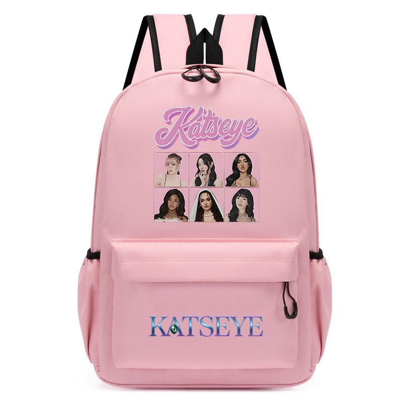 

60123-7 Boys Girls KATSEYE Printed Backpack Student School Lightweigt Waterproof Small Bag