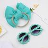 2Pcs Kids Sunglasses Headband Set Baby Unglasses Elastic Nylon Headband Bohemia Beach Seaside Sun Glasses Kids Bow Headwear