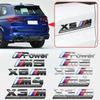 ABS Chrome Car Rear Trunk Emblem Sticker Styling Power Competition  for BMW M M1 M2 M3 M4 M5 M6 M7 X7M X2M X3M X4M X5M X6M