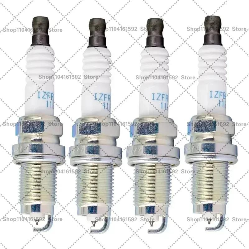 4PCS 18841-11051 LFR5A11 New Spark Plugs For Hyundai Kia Sorento 11-12 2.4/3.5L Nissan X-Trail T30 Almera 1884111051 LFR5A-11