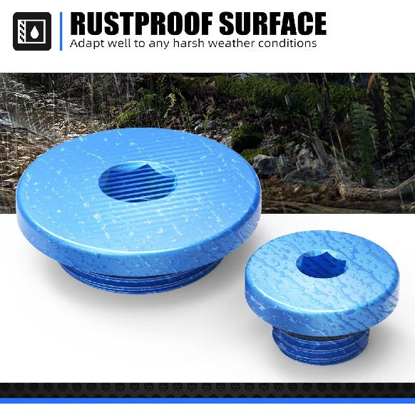 Aluminum Engine Crankcase Cover Plugs Kit Compatible with Yamaha YZ450F 2006-2009 YFZ450 2004-2009 YFZ450 2012-2013 WR250F 2003-2014 WR450F 2003-2015