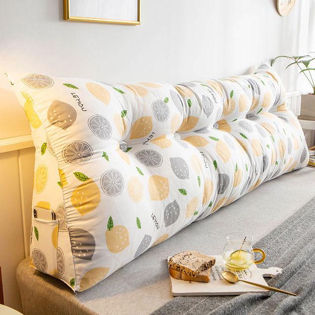 

Большая треугольная съемная подушка на молнии для спины, прикроватная подушка размера King Queen, наполнитель для подушки, высокоэластичная подушка для сиденья дивана 60x23x50cm