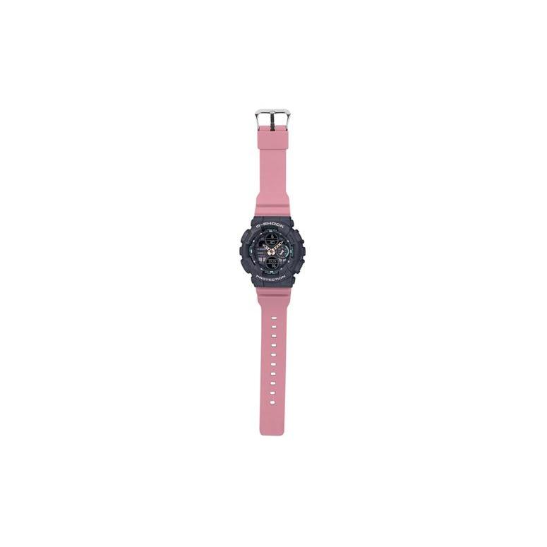 CASIO Quartz Movement Resin Strap Watch Unisex Black Dial GA-140GB-1A1PR+GMA-S140-4APR