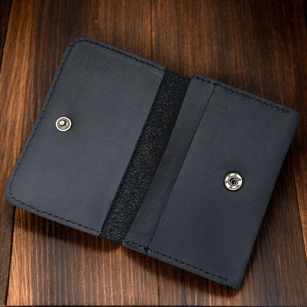 Vintage Crazy Horse Top Grain Leather Credit Card Holder Wallet Mens Slim ID VIP Cards Bags Small Change Coins Purses