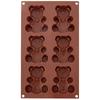 Orion Silikon Bären Kuchenform 6-fach Antihaft Backform 30x17.5x2 cm Keks Brownie Schokoladenform Flexibel Einfache Entnahme Langlebiges Backwerkzeug