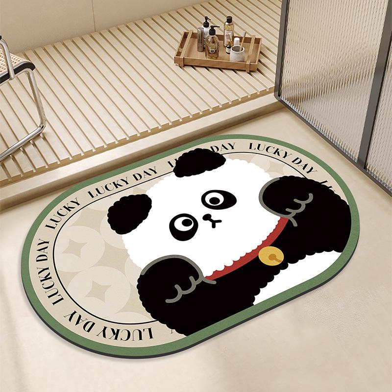 Diatom Mud Bathroom Floor Mat - Soft, Anti-Slip, Quick-Drying, Water-Absorbent Mat for Shower, Toilet, or Doorway.