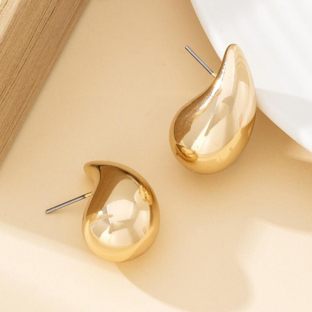 Trendy European-American Water Drop Earrings: Fashionable, Versatile, and Bright