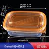 280ml Rectangular Transparent Plastic Salad Box with Lid for Fresh-Keeping and Takeaway