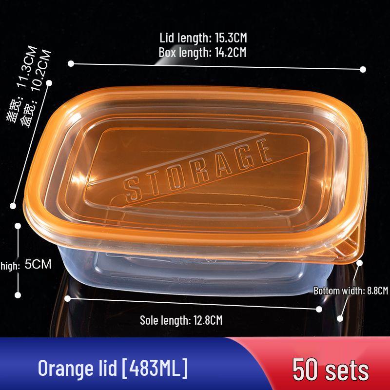280ml Rectangular Transparent Plastic Salad Box with Lid for Fresh-Keeping and Takeaway