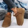 New Classic Thick Fleece Women's Snow Boots Comfortable and Warm Ankle Boots Women's Winter Women's Shoes Thick Sole Botas Mujer