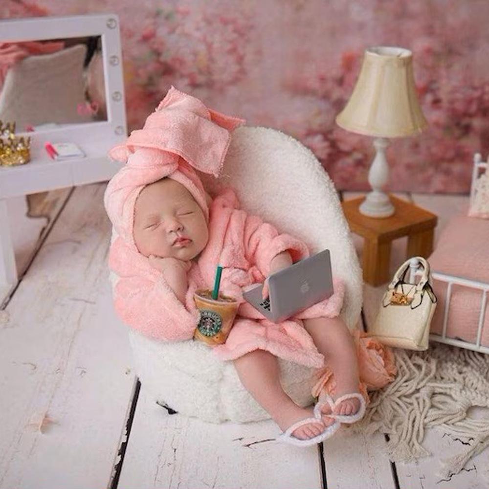 Newborn Bathrobe Baby Pajamas Photo Shoot Costume Set for Boys and Girls
