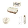 WORTHBUY Microwave 304 Stainless Steel Bento Lunch Box For Student 1500Ml Detachable Large Capacity Sealed Food Container Set