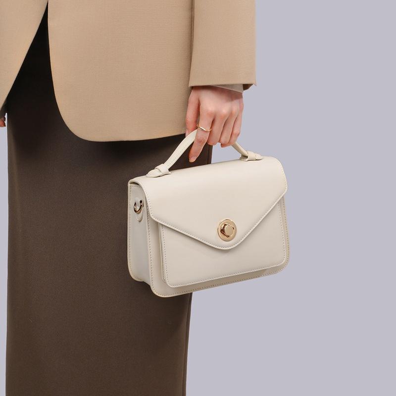 Genți pentru femei în toamnă și iarnă, stil nou de geantă crossbody poștaș din piele naturală, geantă de navetă de înaltă calitate, versatilă, cu un singur umăr, geantă de mână