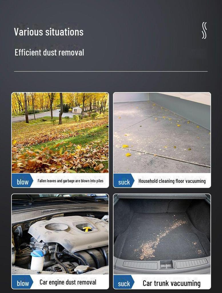 High-Power Rechargeable Lithium Hair Dryer & Industrial Dust Blower