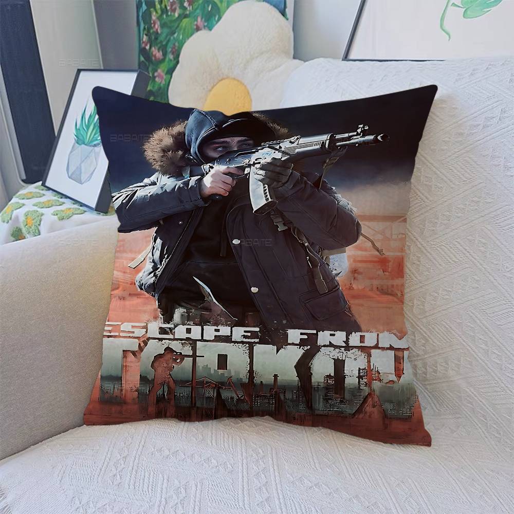 Game Escape From T-Tarkov Pillow Cover for Bedroom Room and Living Room Sofa Decorative Cushion Cover