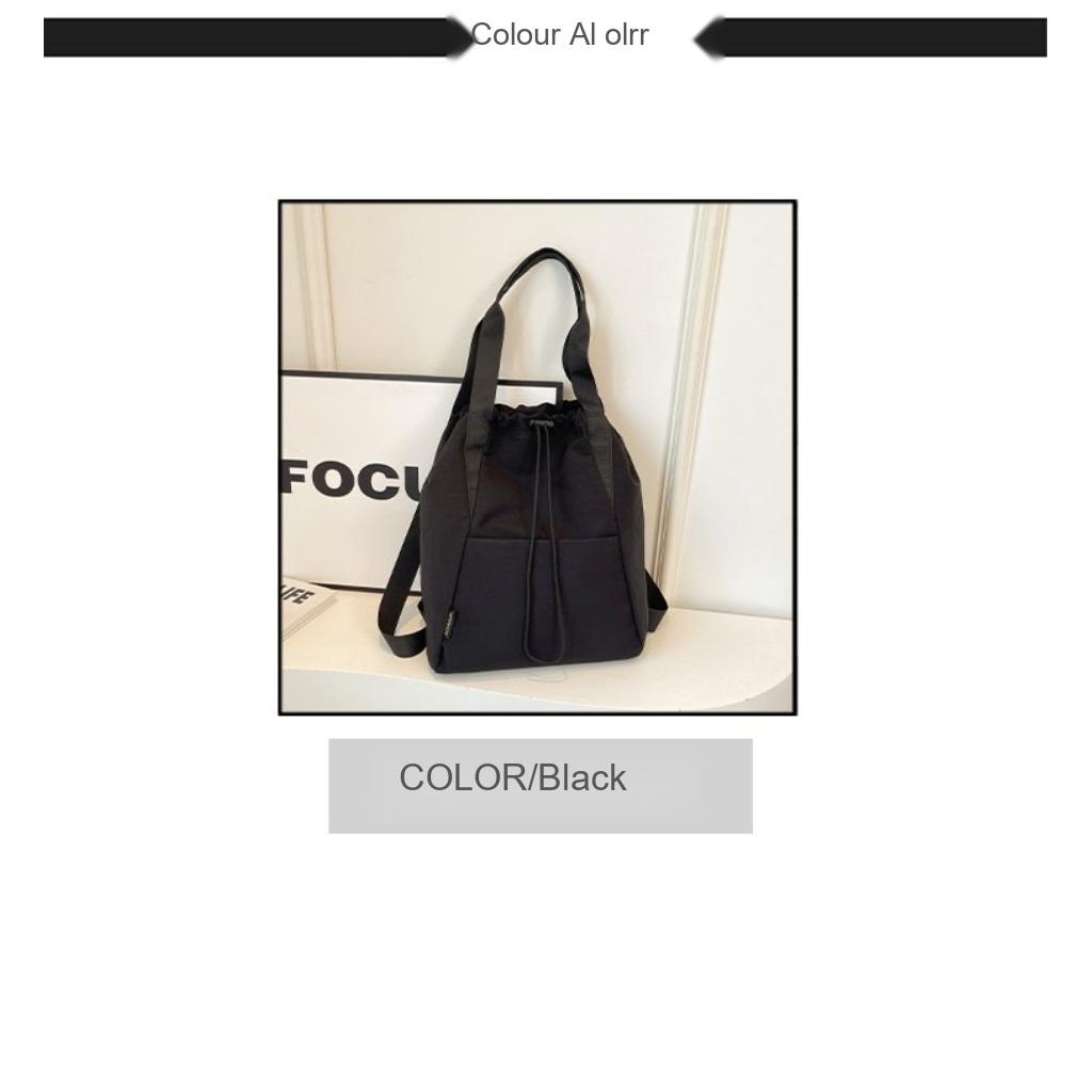 Backpack Women Nylon Drawstring Portable Daily Commute