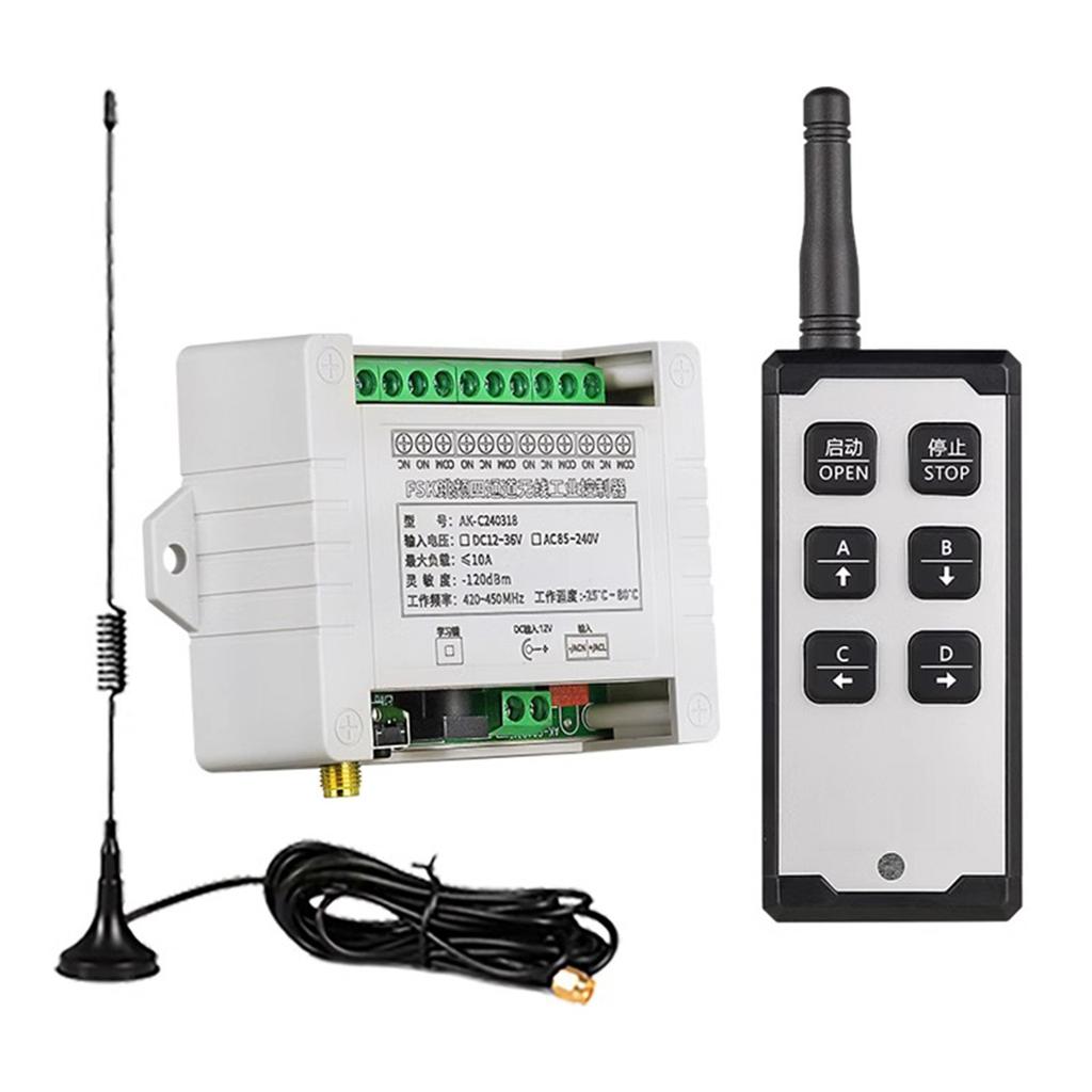 High Sensitivity 4 Channel Remote Controls Wireless Relays for Hoists and Ventilation Systems