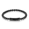European and American Men's Multi-layer Bracelet Black Cowhide Woven, Natural Stone Matching, Genuine Leather Bracelet Leather Rope